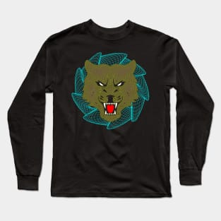 Extreme Tiger Killer Vector Polygonal Long Sleeve T-Shirt